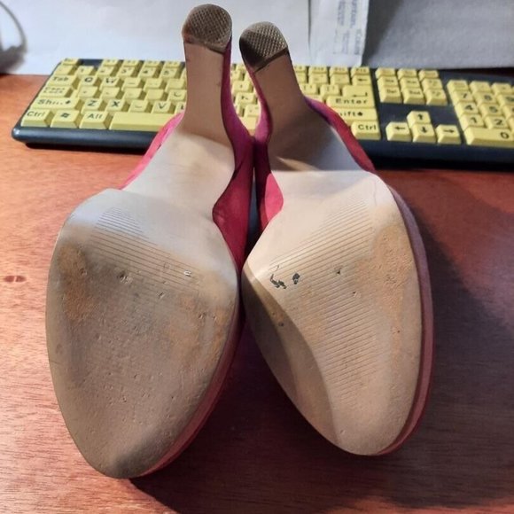 Steve Madden Girl 5 inch Platform Heel Red Pink Heel Size 7.5 Good Condition
